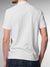 Back view of Fighterhero Men's White Polo T-shirt, highlighting the modern look and clean finish