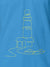 Close up of 'Integrity' design on Men's Blue Polo T-shirt, highlighting intricate details and vibrant print.