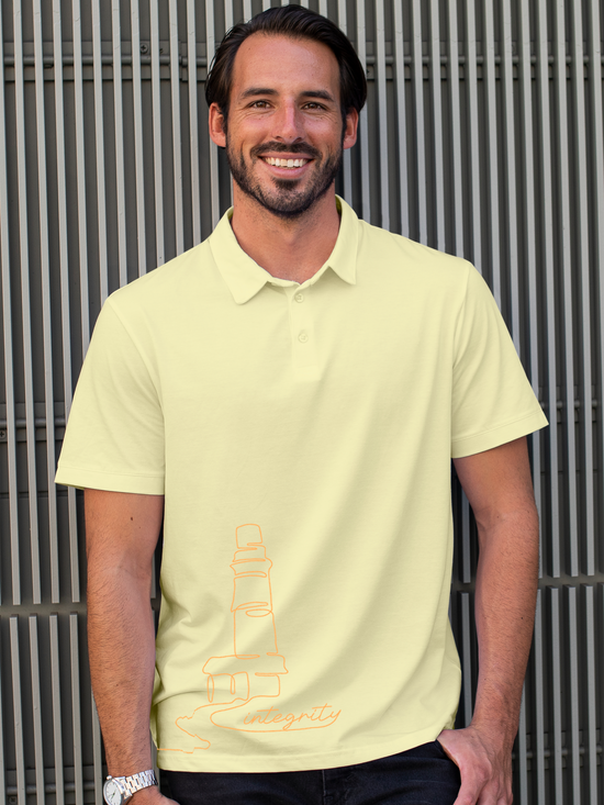 Stand Tall with Integrity in this Yellow Polo