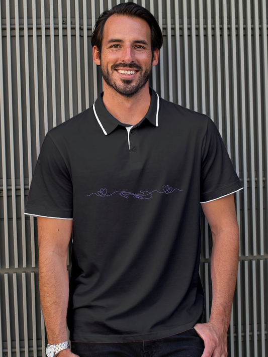Lead with Empathy in this Dark Grey Polo