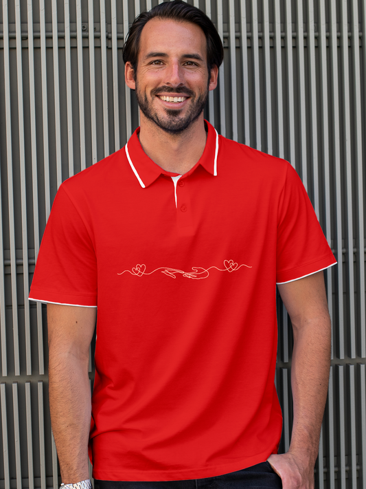 Lead with Empathy in this Red Polo