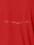 Close up of 'Empathy' design on Men's Red Polo T-shirt, highlighting intricate details and vibrant print.