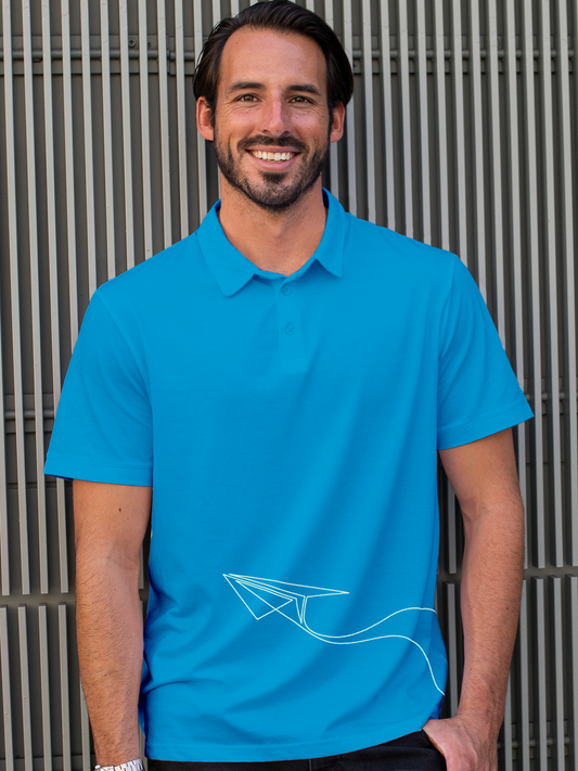 Feel Empowered in this Blue Polo