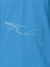 Close up of 'Empowered' design on Women's Blue Polo T-shirt, highlighting intricate details and vibrant print.