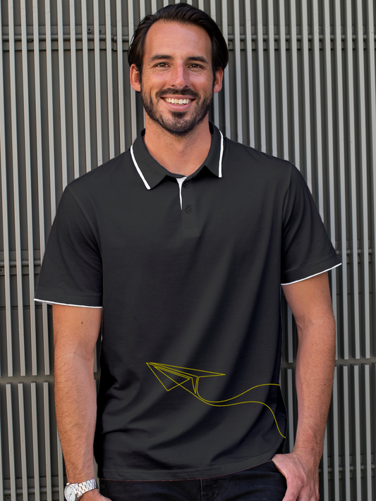 Feel Empowered in this Dark Grey Polo