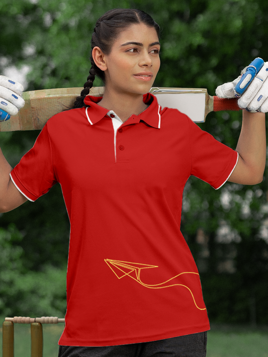 Feel Empowered in this Red Polo