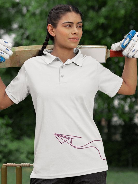 Feel Empowered in this White Polo