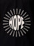 Close up of 'Hope' design on Men's Black Polo T-shirt, highlighting intricate details and vibrant print.