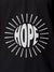 Close up of 'Hope' design on Men's Dark Grey Polo T-shirt, highlighting intricate details and vibrant print.