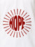 Close up of 'Hope' design on Men's White Polo T-shirt, highlighting intricate details and vibrant print.