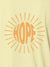 Close up of 'Hope' design on Women's Yellow Polo T-shirt, highlighting intricate details and vibrant print.