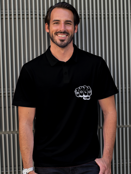 Unleash Boldness in this Black Polo