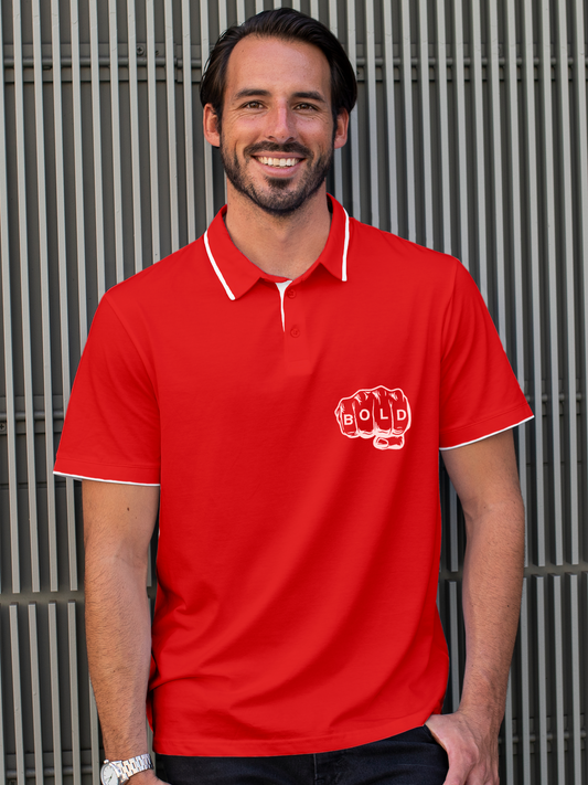 Unleash Boldness in this Red Polo