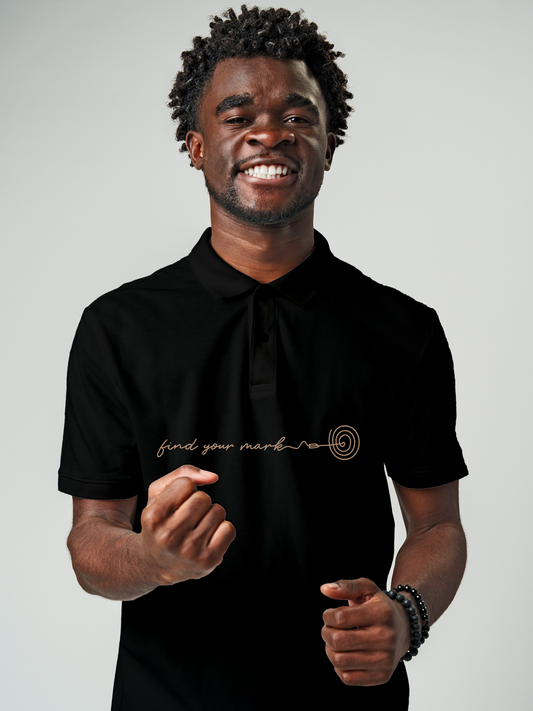 Find Your Mark in this Black Polo