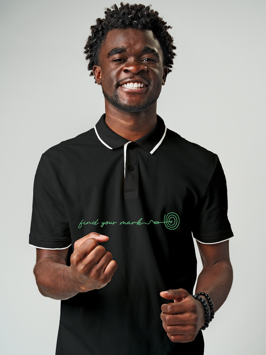 Find Your Mark in this Dark Grey Polo