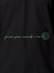 Close up of 'Find Your Mark' design on Men's Dark Grey Polo T-shirt, highlighting intricate details and vibrant print.