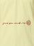 Close up of 'Find Your Mark' design on Men's Yellow Polo T-shirt, highlighting intricate details and vibrant print.