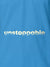 Close up of 'Unstoppable' design on Women's Blue Polo T-shirt, highlighting intricate details and vibrant print.