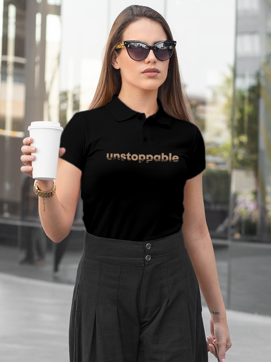 Be Unstoppable in this Black Polo