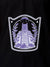 Close up of 'Ambition' design on Men's Black Polo T-shirt, highlighting intricate details and vibrant print.