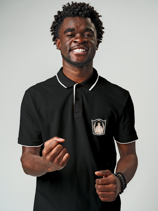 Fuel Your Ambition in this Dark Grey Polo
