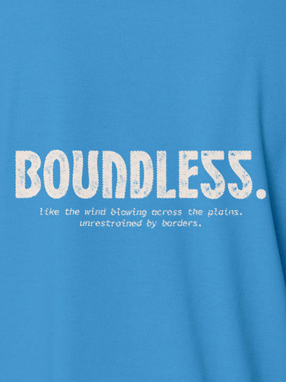Front view of Women's Blue Collar T-shirt, highlighting the modern look and clean finish.