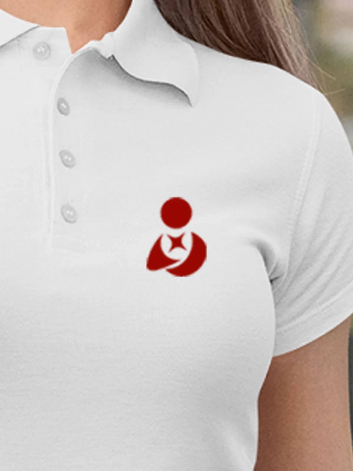 Close up of Fighterhero logo's print, highlighting intricate details and vibrant print.