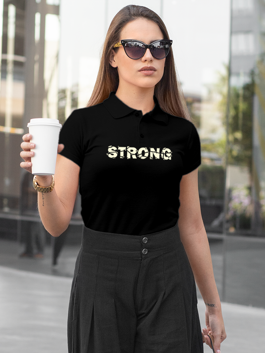 Unleash Your Strength in this Black Polo