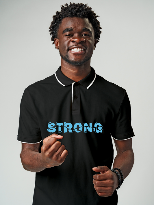 Unleash Your Strength in this Dark Grey Polo