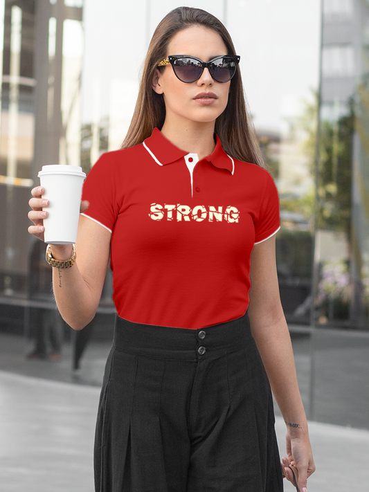 Unleash Your Strength in this Red Polo