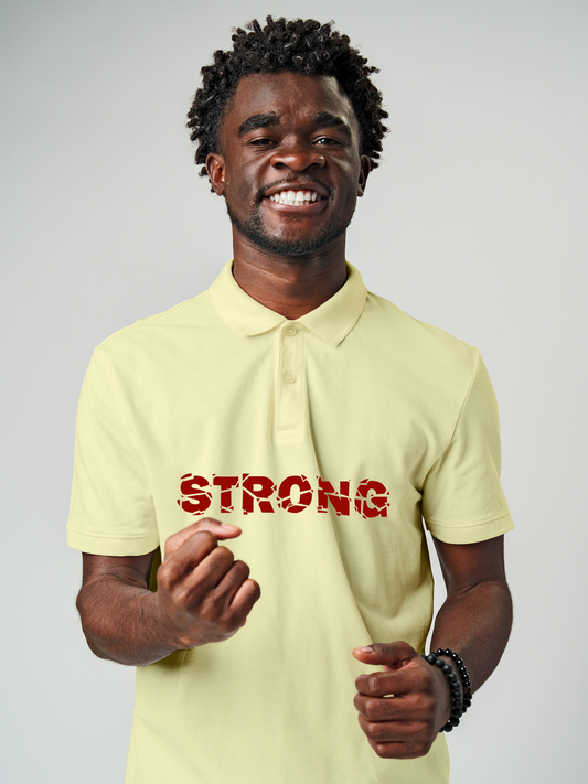 Unleash Your Strength in this Yellow Polo