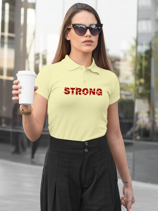 Unleash Your Strength in this Yellow Polo