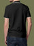 Back view of Fighterhero Men's Dark Grey Polo T-shirt with 'Boundless' design, highlighting the modern look and clean finish