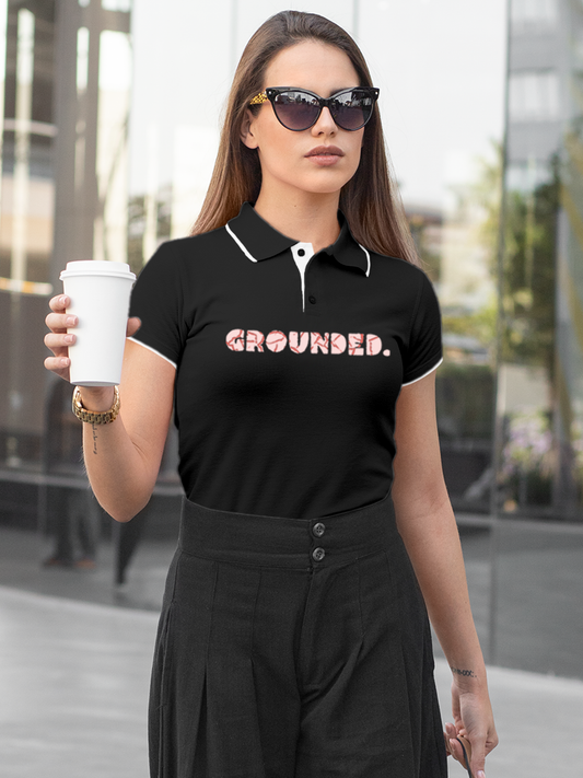 Dark Grey Polo for the Grounded Woman
