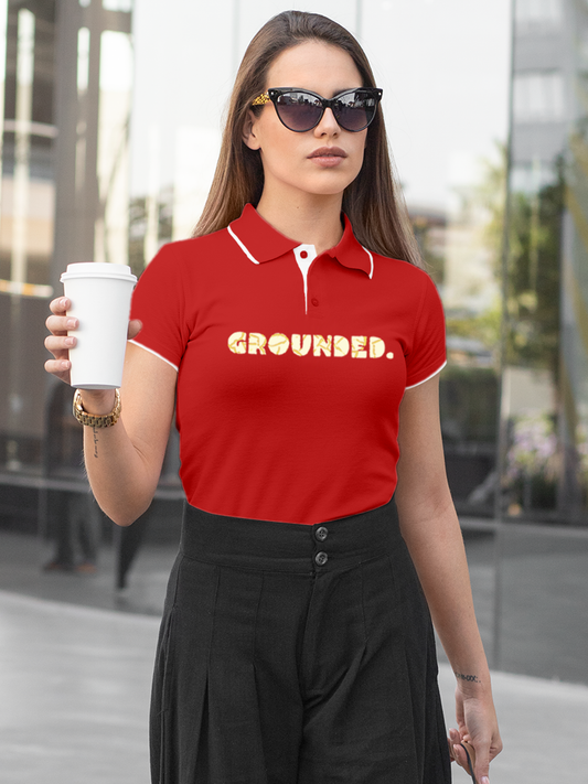 Red Polo for the Grounded Woman