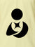 Close up of 'Fighterhero Logo' on Men's Yellow Polo T-shirt, highlighting intricate details and vibrant print.