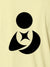 Close up of 'Fighterhero Logo' on Women's Yellow Polo T-shirt, highlighting intricate details and vibrant print.