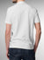 Back view of Fighterhero Men's White Polo T-shirt, highlighting the modern look and clean finish