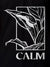Close up of 'Calm' design on Men's Black Polo T-shirt, highlighting intricate details and vibrant print.