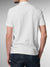 Back view of Fighterhero Men's White Polo T-shirt, highlighting the modern look and clean finish