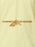 Close up of 'Unshaken Foundation' design on Women's Yellow Polo T-shirt, highlighting intricate details and vibrant print.
