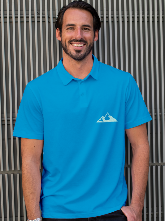 Fuel Your Grit in this Blue Polo