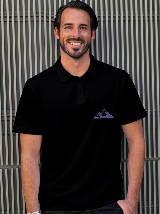 Fuel Your Grit in this Black Polo