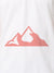 Close up of 'Grit' design on Men's White Polo T-shirt, highlighting intricate details and vibrant print.