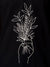 Close up of 'Love and Joy' design on Women's Black Polo T-shirt, highlighting intricate details and vibrant print.