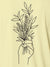 Close up of 'Love and Joy' design on Men's Yellow Polo T-shirt, highlighting intricate details and vibrant print.