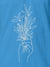 Close up of another 'There's Always a Sunrise' design on Men's Blue Collar T-shirt, highlighting the vibrant print.
