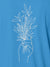 Close up of another 'There's Always a Sunrise' design on Women's Blue Collar T-shirt, highlighting the vibrant print.