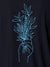 Close up of another 'There's Always a Sunrise' design on Women's Navy Blue Collar T-shirt, highlighting the vibrant print.
