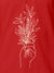 Close up of another 'There's Always a Sunrise' design on Men's Red Collar T-shirt, highlighting the vibrant print.